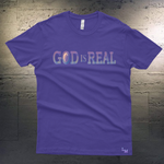 Holographic "GOD IS REAL" Unisex T-shirt Featuring Music by Godspeed Productionz